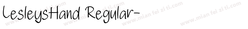 LesleysHand Regular字体转换